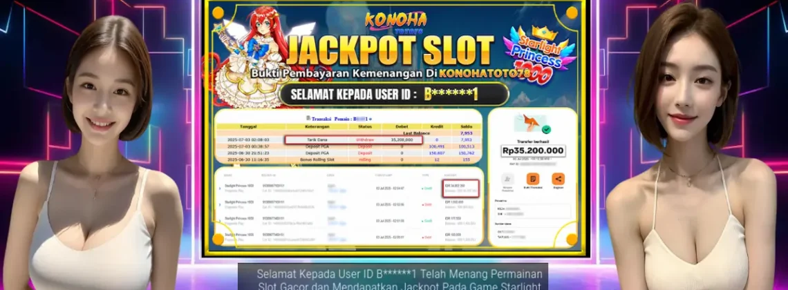 Bukti Pembayaran Slot Online KONOHATOTO78 Rp35,2 Juta